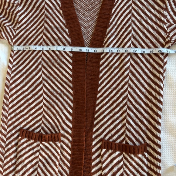 Fortune & Ivy Herringbone Open Cardigan - Picture 4 of 8